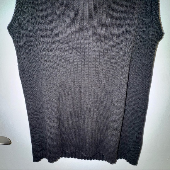 Vintage Chadwicks Black Sleeveless Turtleneck Sweater - Picture 3 of 8